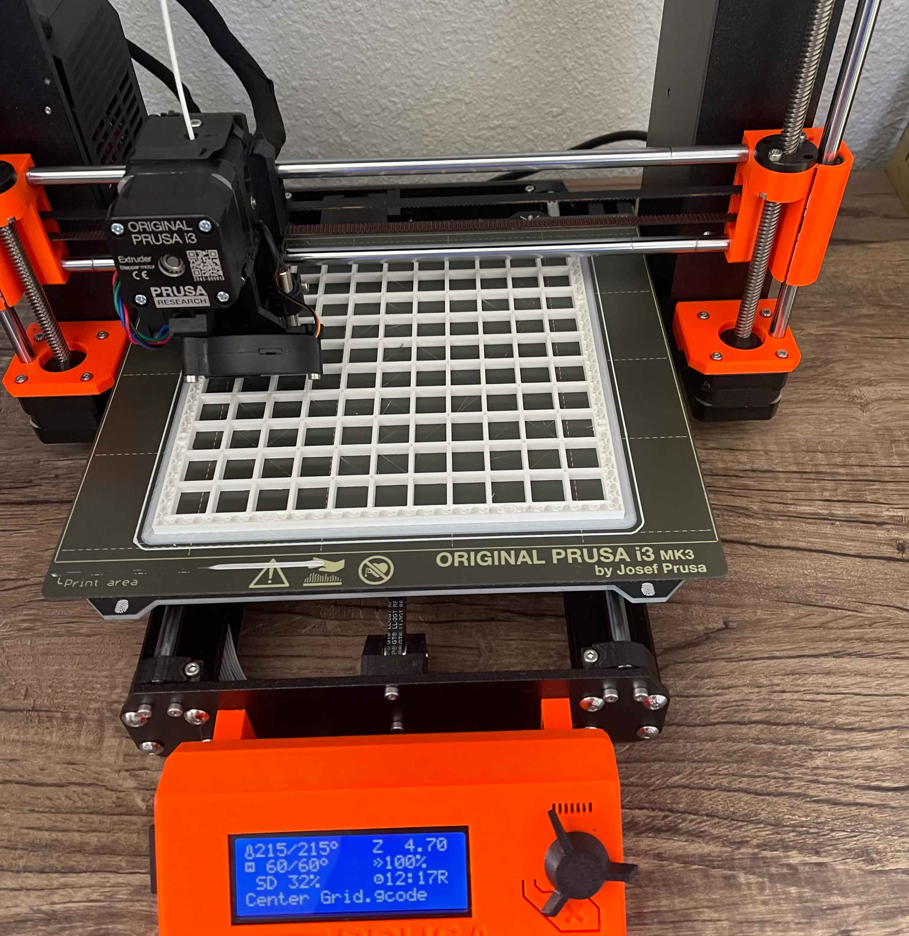 3D-printing the white light-divider grid in 2023
