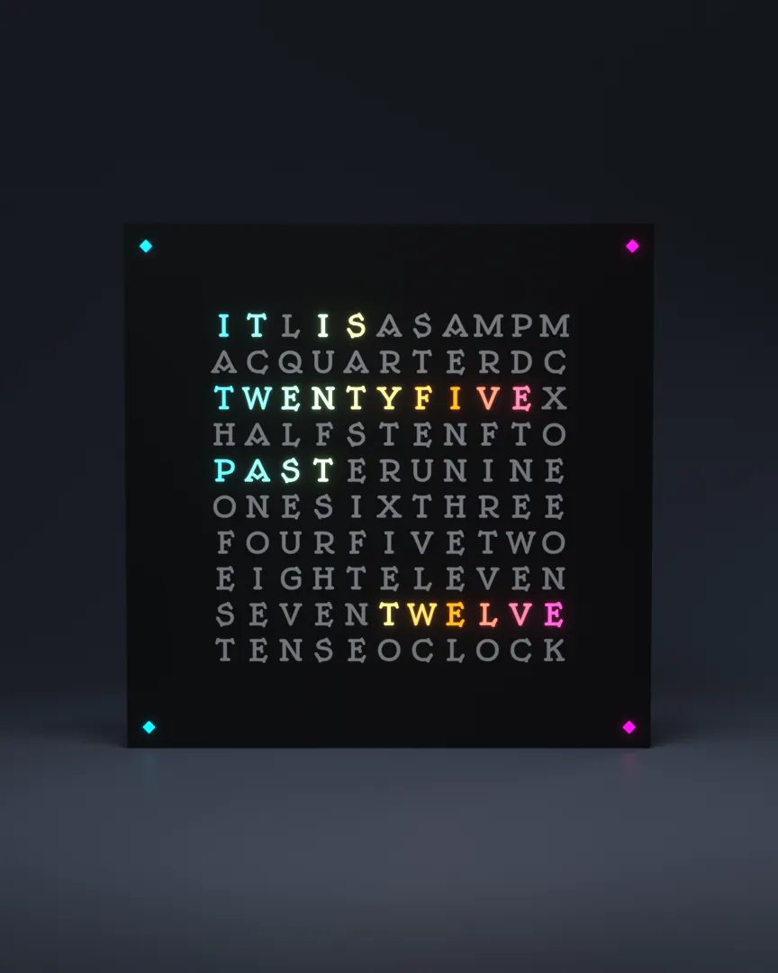 Summer face lit on the Write Time clock